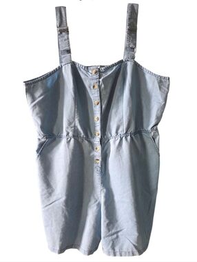 Women's Chambray Shorts Romper Size 1X By Eighty Eight